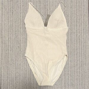 J. Crew Plunge crochet one-piece